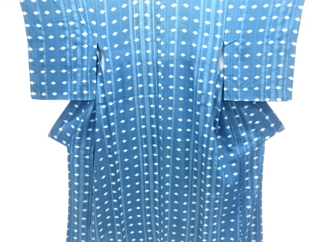 JAPANESE KIMONO / ANTIQUE HITOE KIMONO / SILK / KINSHA / STRIPE